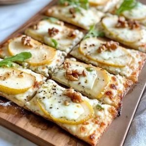 Fig Jam, Gorgonzola & Pear, Walnut Flatbread